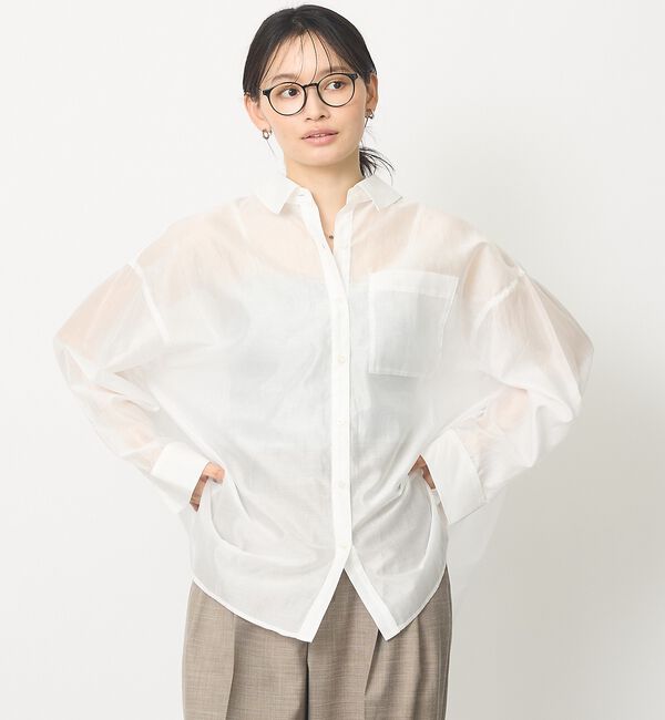 abahouse mavie「【着回し自由自在】シアーシャツ【予約】」|シャツ・ブラウス|