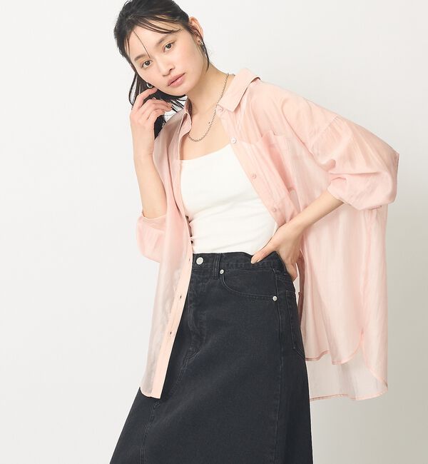 abahouse mavie「【着回し自由自在】シアーシャツ【予約】」|シャツ・ブラウス|