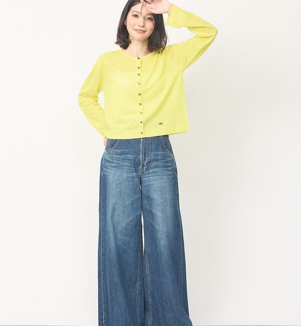 abahouse mavie「【さりげないラメ】シアーカーディガン【予約】」|カーディガン|