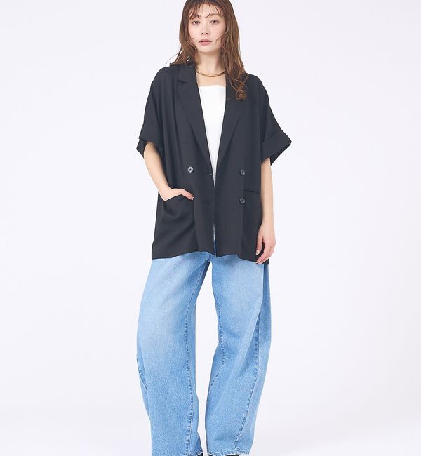 abahouse mavie「【大好評につき再登場！】ハーフスリーブジャケット【予約】」|テーラードジャケット|