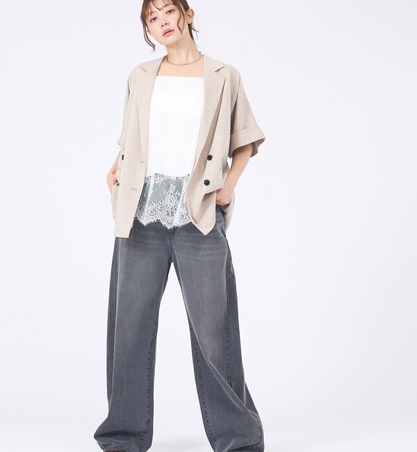 abahouse mavie「【大好評につき再登場！】ハーフスリーブジャケット【予約】」|テーラードジャケット|