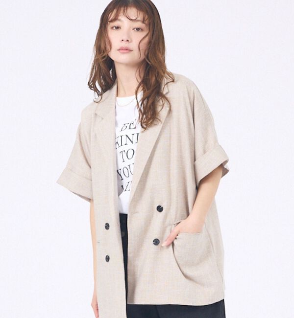 abahouse mavie「【大好評につき再登場！】ハーフスリーブジャケット【予約】」|テーラードジャケット|