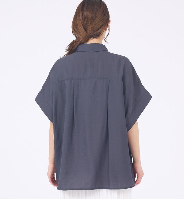 abahouse mavie「【着痩せシルエット】フレンチスリーブシャツ【予約】」|シャツ・ブラウス|