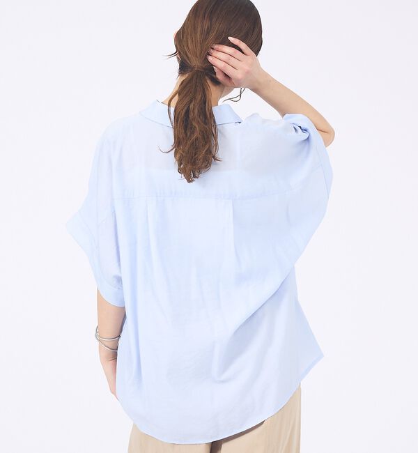 abahouse mavie「【着痩せシルエット】フレンチスリーブシャツ【予約】」|シャツ・ブラウス|