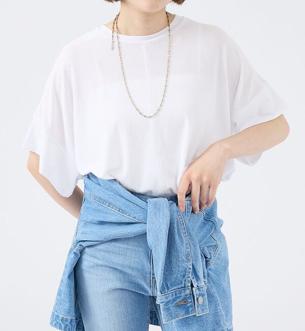 abahouse mavie「【二の腕カバー】スラブプルオーバー【予約】」|Tシャツ・カットソー|