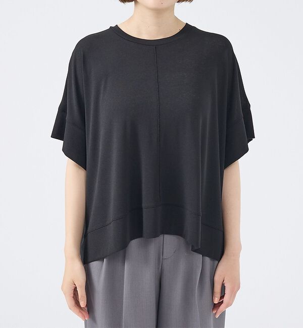 abahouse mavie「【二の腕カバー】スラブプルオーバー【予約】」|Tシャツ・カットソー|