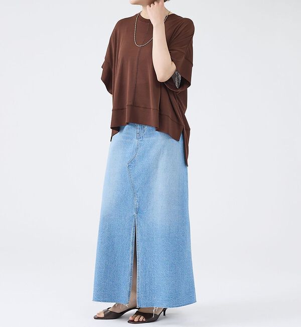 abahouse mavie「【二の腕カバー】スラブプルオーバー【予約】」|Tシャツ・カットソー|