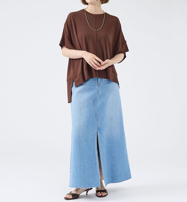 abahouse mavie「【二の腕カバー】スラブプルオーバー【予約】」|Tシャツ・カットソー|