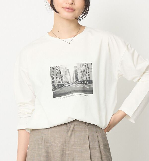 abahouse mavie「【1枚でサマになる】フォトロンT」|Tシャツ・カットソー|ホワイト