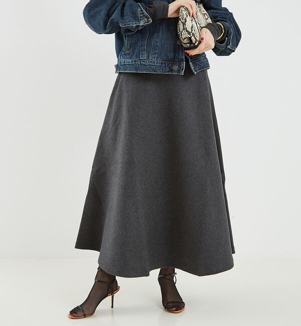 The Store by C' 「【ROHE】Voluminous A line Skirt／ボリューミーAライン」|スカート|チャコールグレー