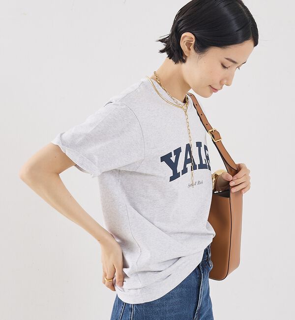 The Store by C' 「【Sporty&Rich】Yale Classic T-Shirt／ロゴTシャツ」|Tシャツ・カットソー|