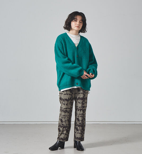 NOMINE「モヘアライク シャギーオーバーサイズ カーディガン レディース」|カーディガン|