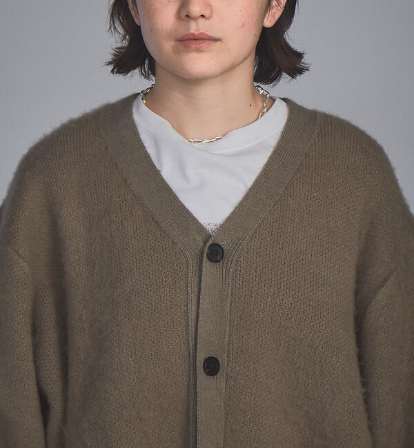 NOMINE「モヘアライク シャギーオーバーサイズ カーディガン レディース」|カーディガン|