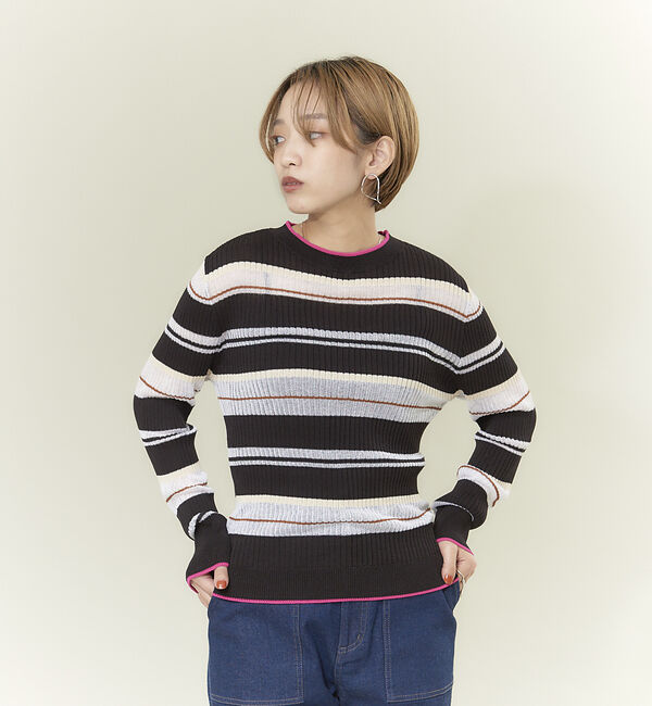 NOMINE「シアーボーダーニット」|ニット・セーター|