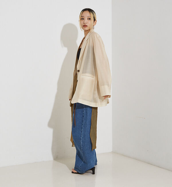 NOMINE「バックスリット シルキー シアー ジャケット」|その他|