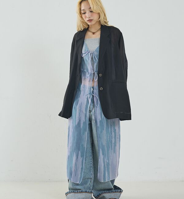 NOMINE「バックスリット シルキー シアー ジャケット」|その他|