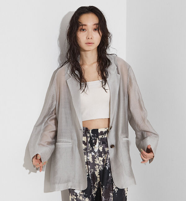 NOMINE「バックスリット シルキー シアー ジャケット」|その他|