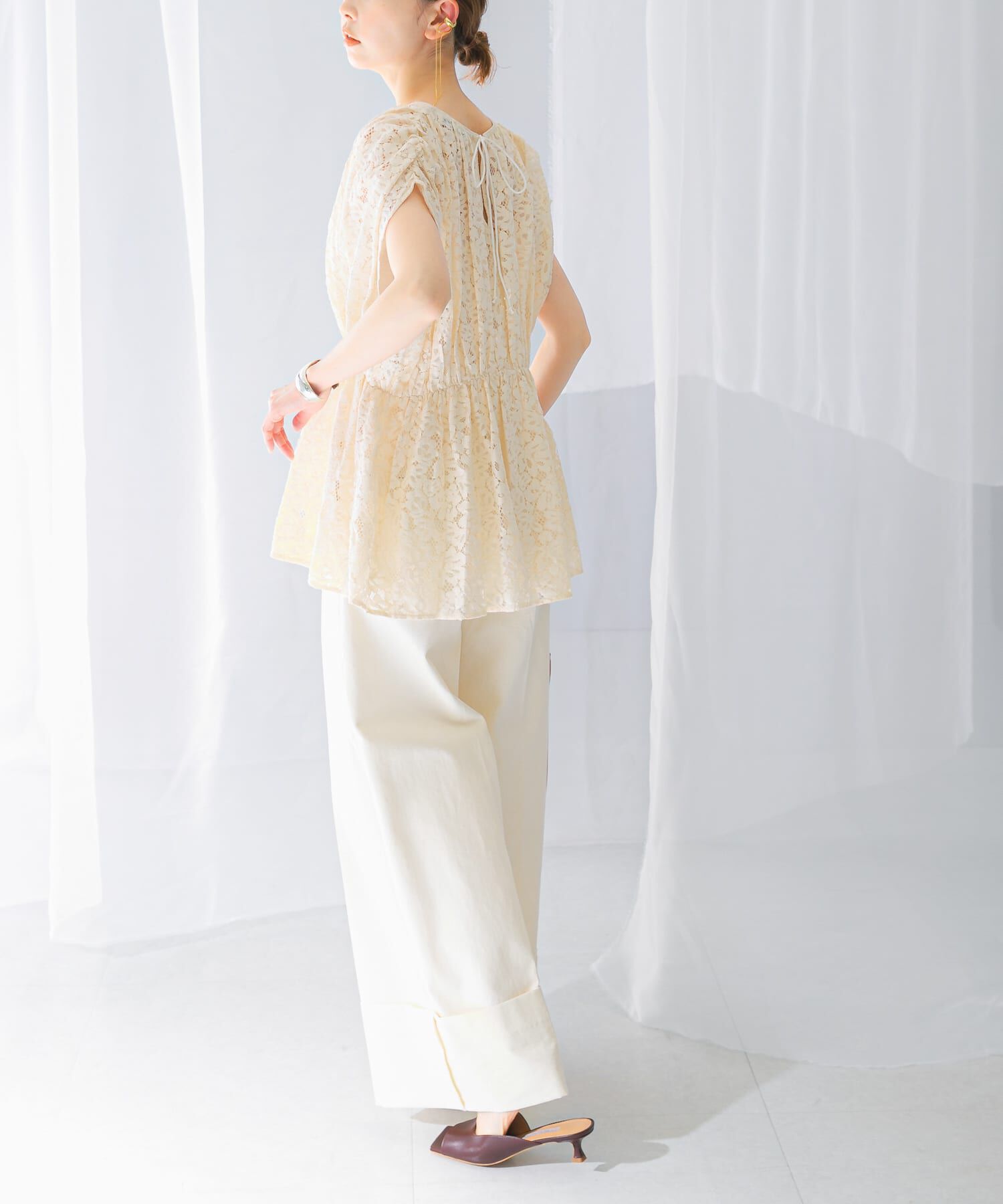 URBAN RESEARCH ROSSO「normment　BOTANICAL LACE TUNIC」|チュニック|