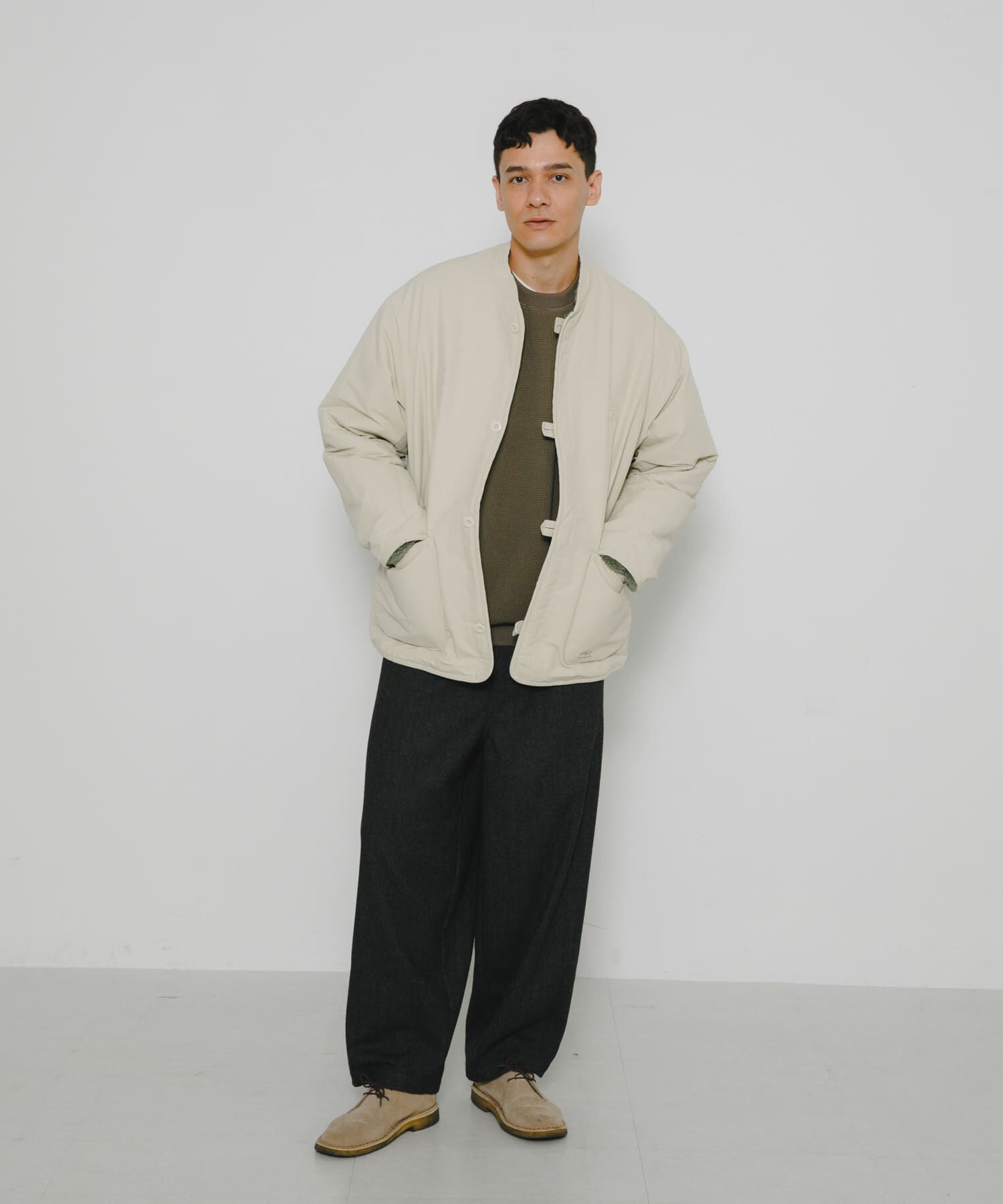 Sonny Label 「『別注』ARMY TWILL&times;Sonny Label　Reversible Jacket」|ノーカラーコート|