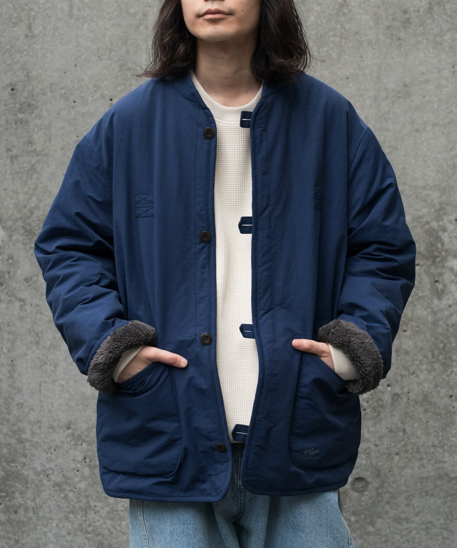 Sonny Label 「『別注』ARMY TWILL&times;Sonny Label　Reversible Jacket」|ノーカラーコート|