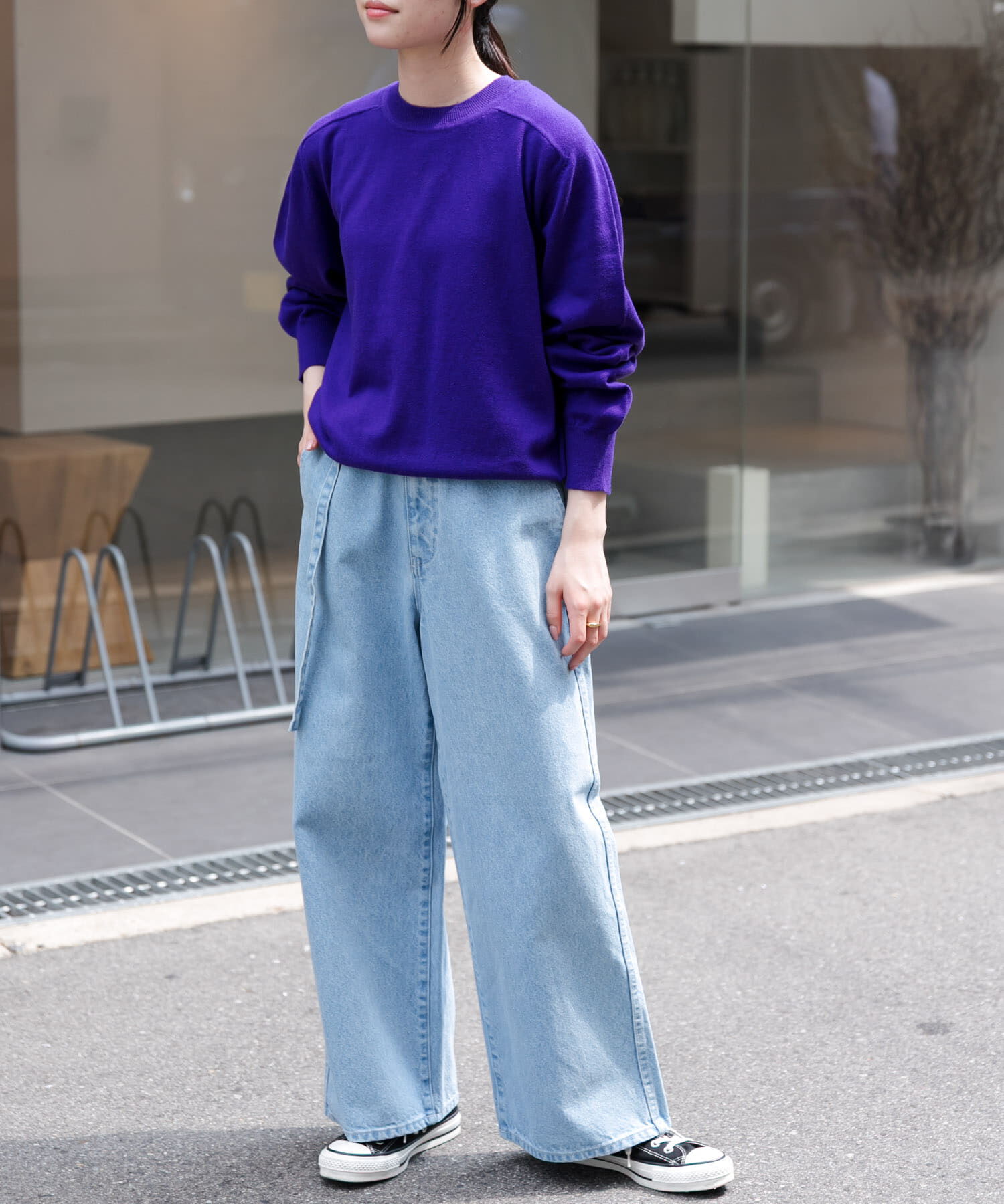 URBAN RESEARCH DOORS「FORK&SPOON　コットンウールクルーネックニット」|ニット・セーター|