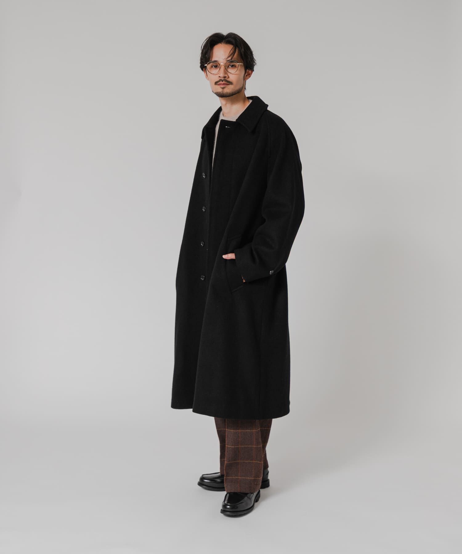 URBAN RESEARCH「WOOL BEAVER BELTED COAT」|ステンカラーコート|