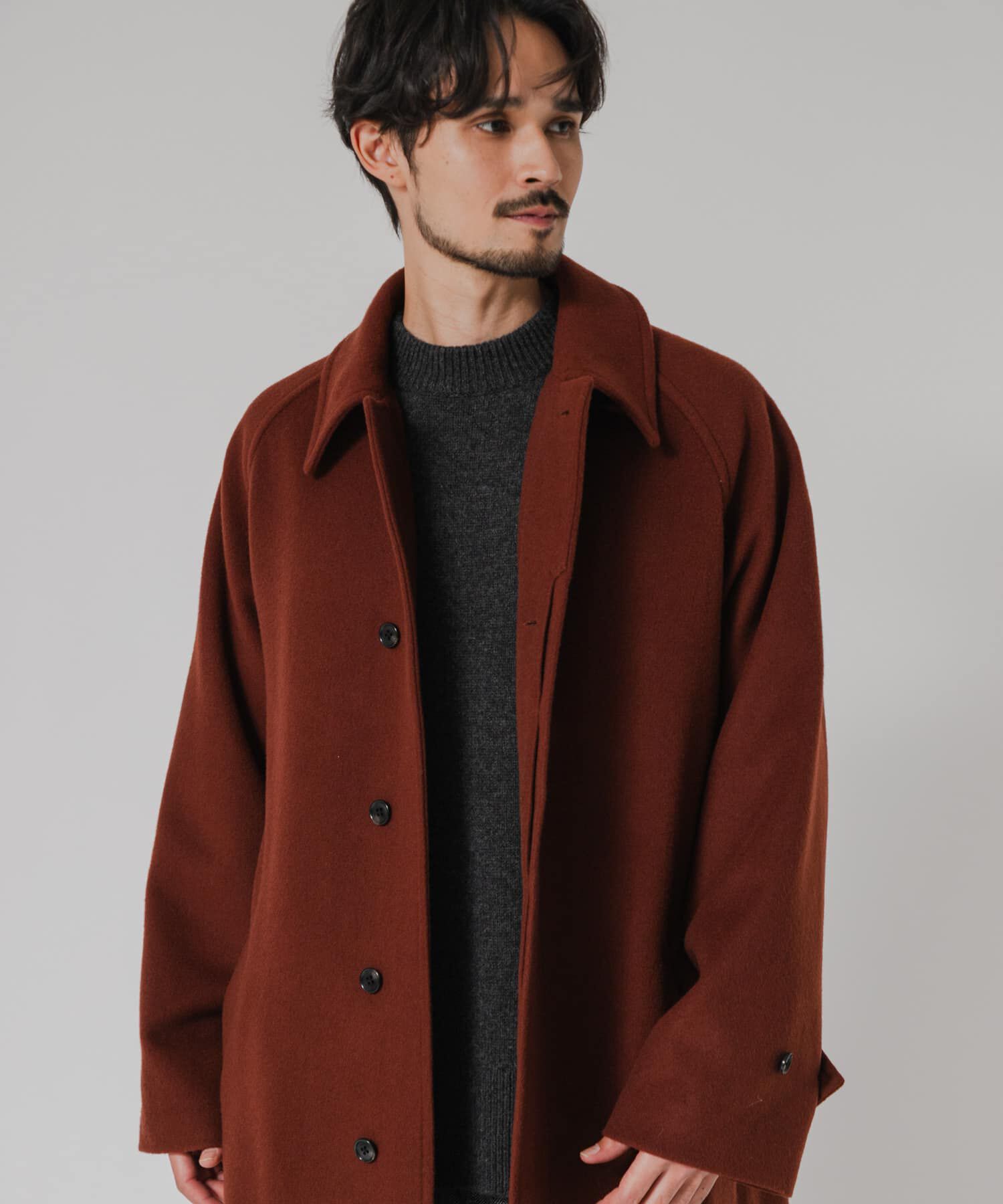 URBAN RESEARCH「WOOL BEAVER BELTED COAT」|ステンカラーコート|