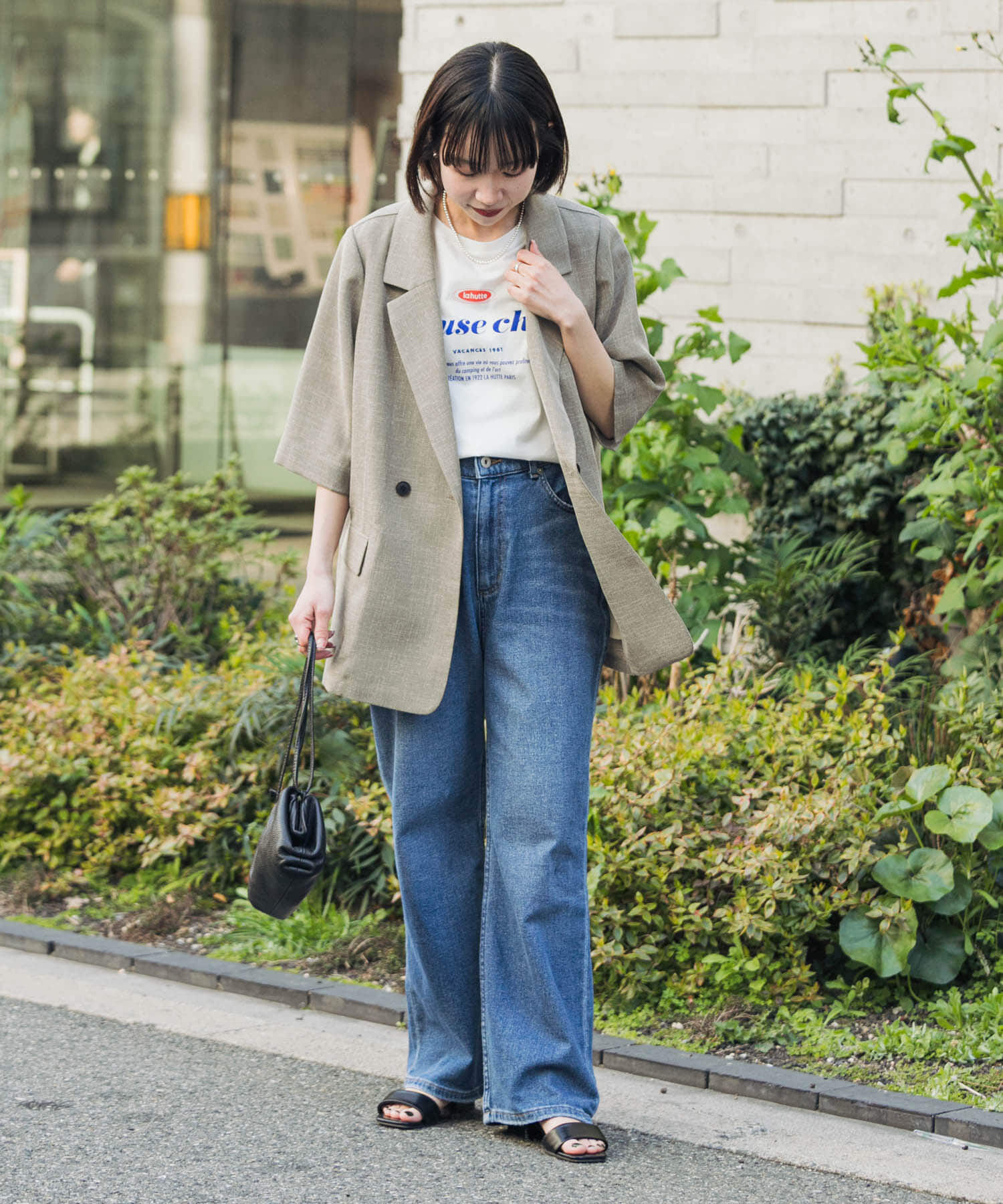 URBAN RESEARCH「『3サイズ展開』綿麻デニムストレートパンツ」|デニム|