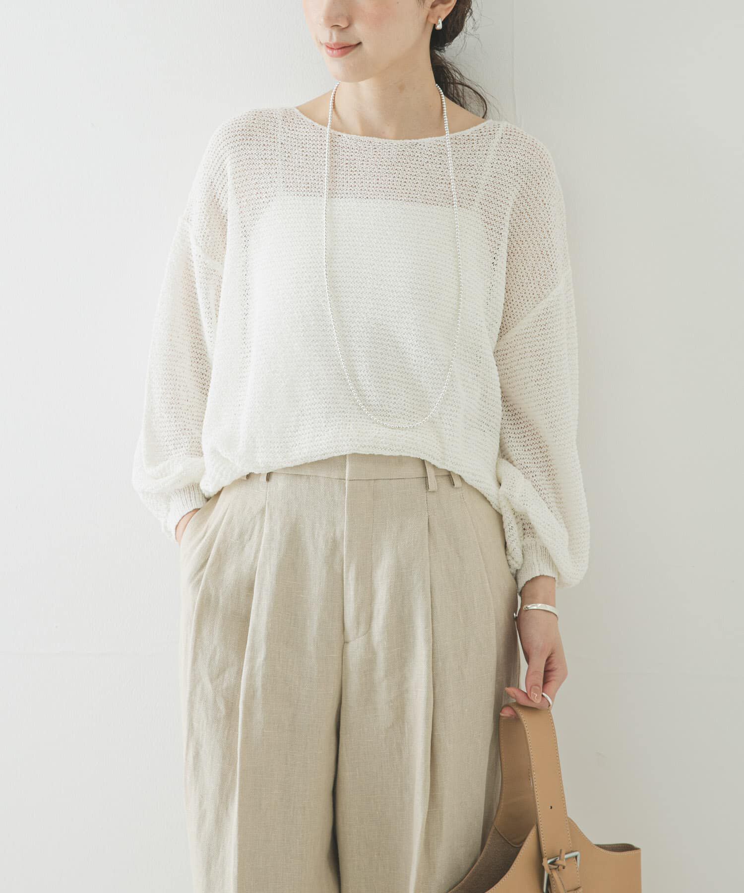 URBAN RESEARCH「ペーパーヤーンボートネックニット」|ニット・セーター|