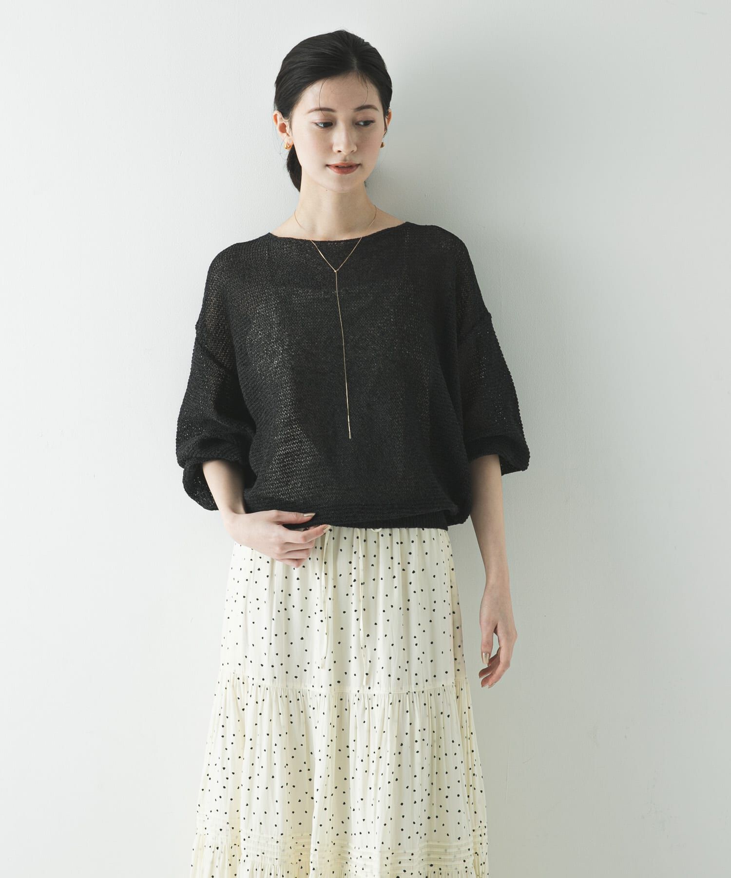 URBAN RESEARCH「ペーパーヤーンボートネックニット」|ニット・セーター|