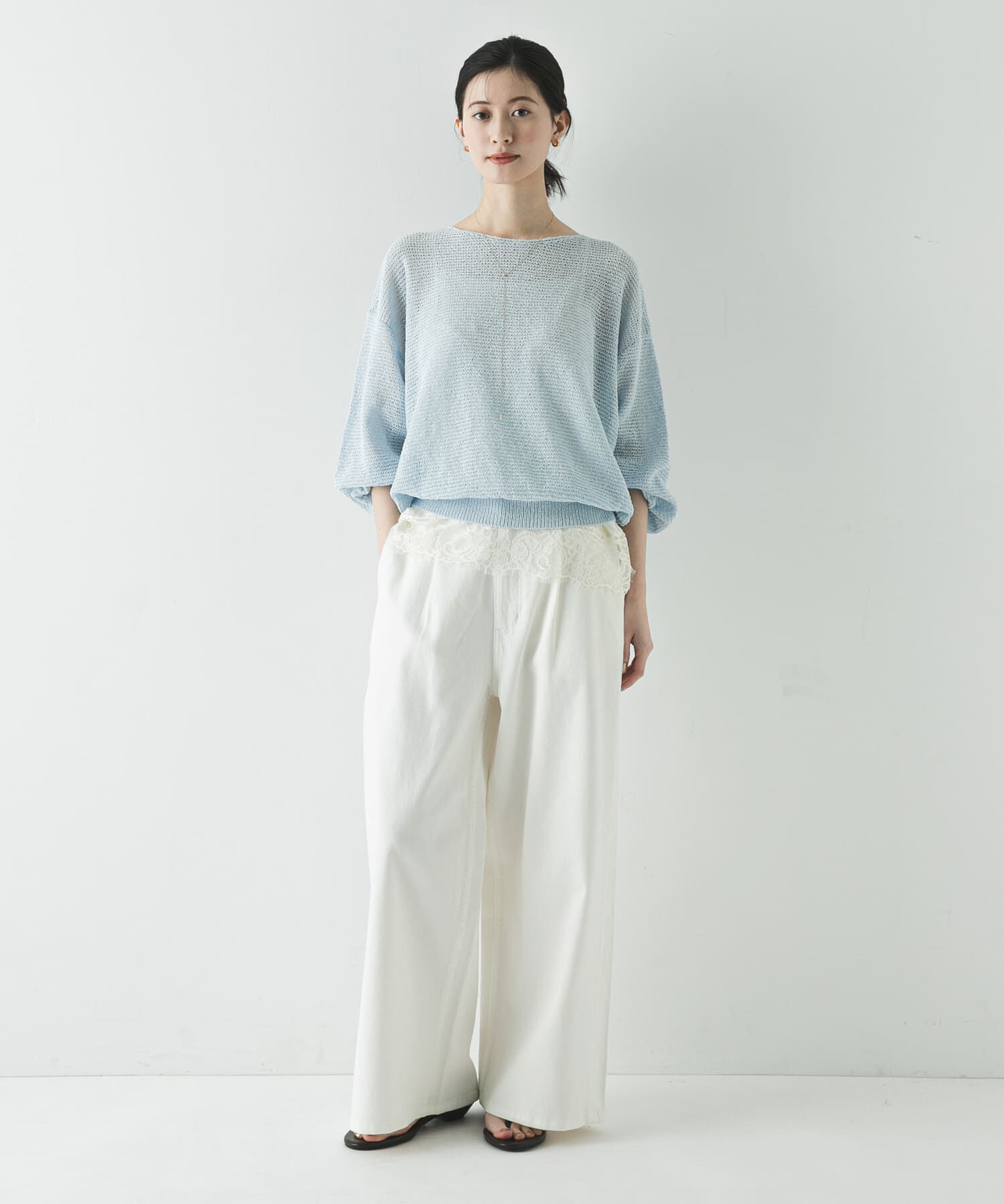 URBAN RESEARCH「ペーパーヤーンボートネックニット」|ニット・セーター|