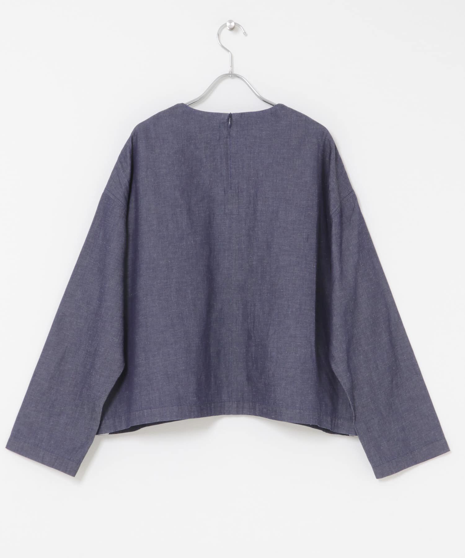 かぐれ「綿麻デニムプルオーバー」|シャツ・ブラウス|