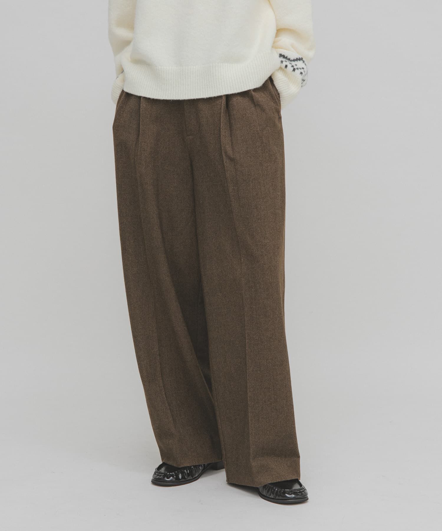  「ウールライクブラッジュドパンツ」|その他|