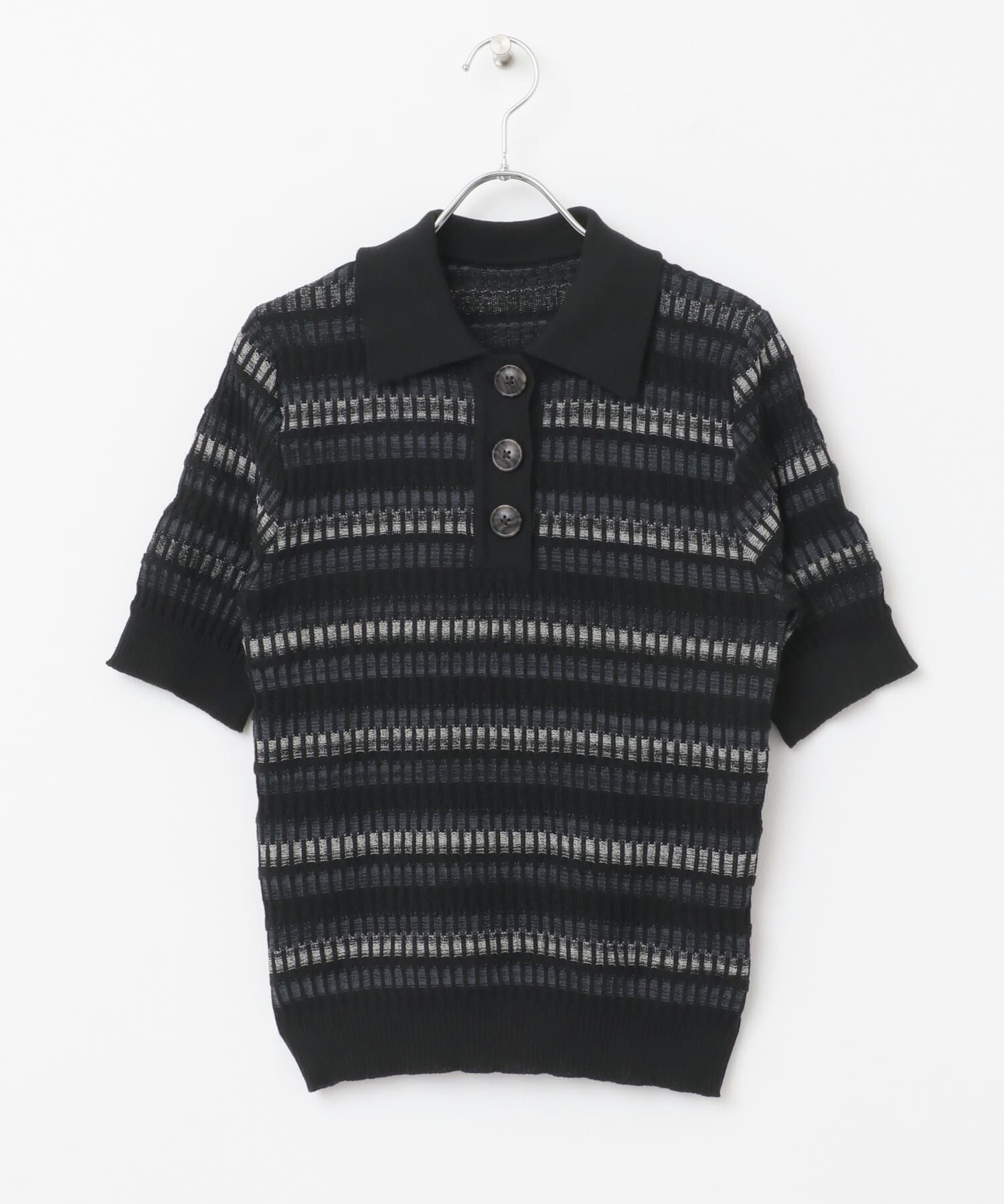 SENSE OF PLACE by URBAN RESEARCH「マルチボーダーエリツキトップ」|ニット・セーター|