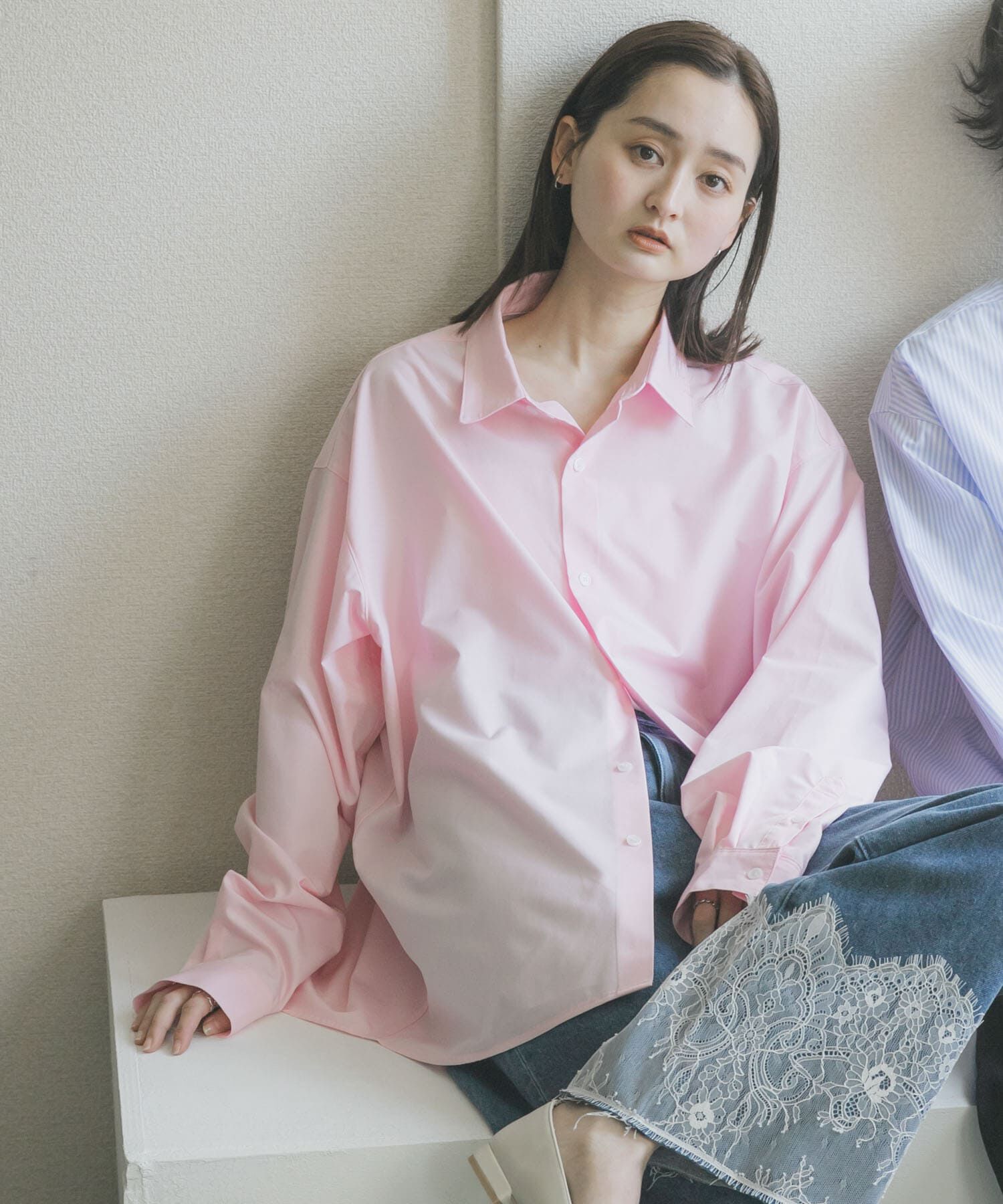 SENSE OF PLACE by URBAN RESEARCH「『ﾕﾆｾｯｸｽ』『ｲｰｼﾞｰｹｱ/速乾/接触冷感』ｺﾝﾌｫｰﾄﾚｷﾞ  」|シャツ・ブラウス|ピンク