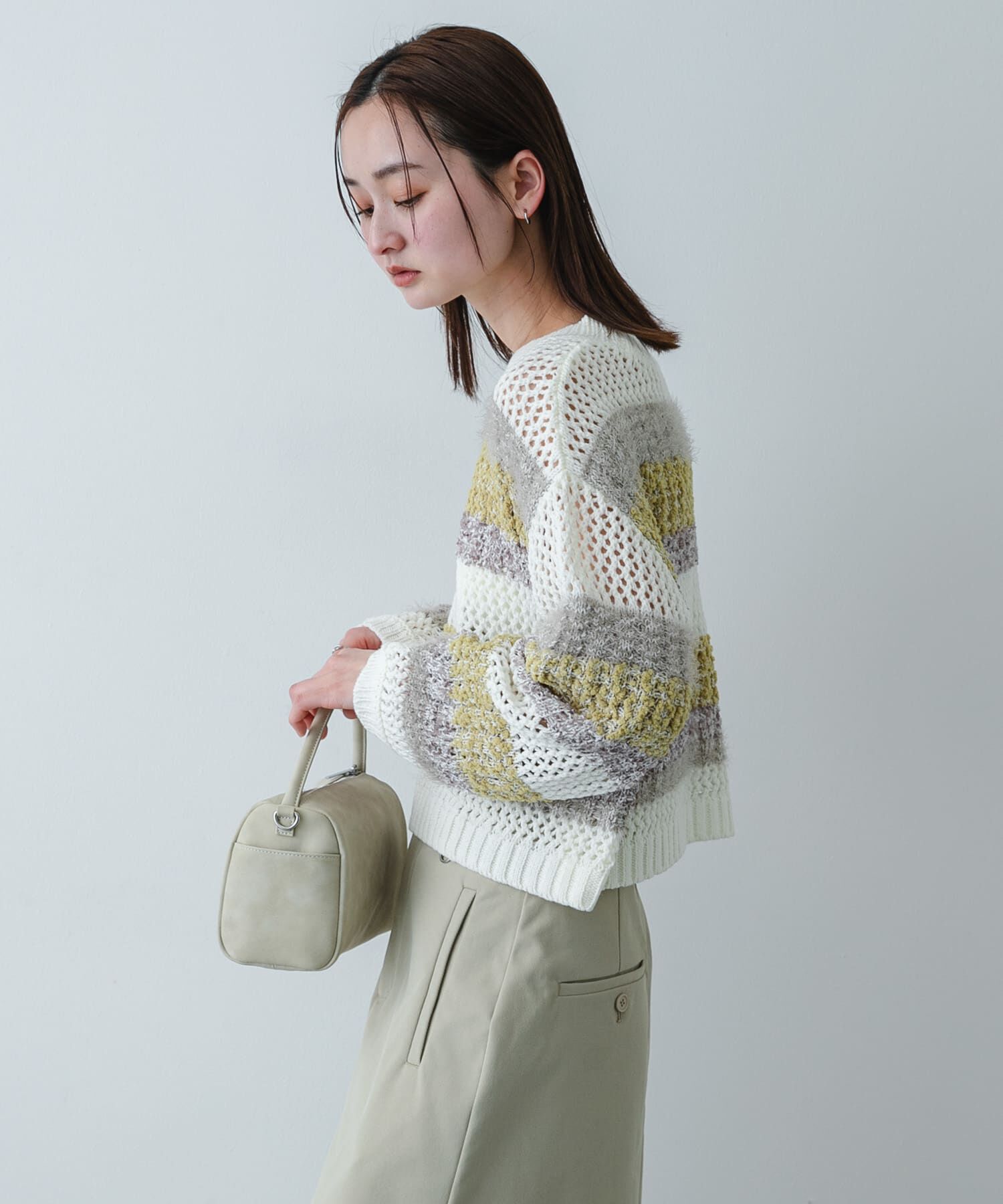 SENSE OF PLACE by URBAN RESEARCH「『洗濯可』ミックスヤーンワイドボーダーニット」|ニット・セーター|