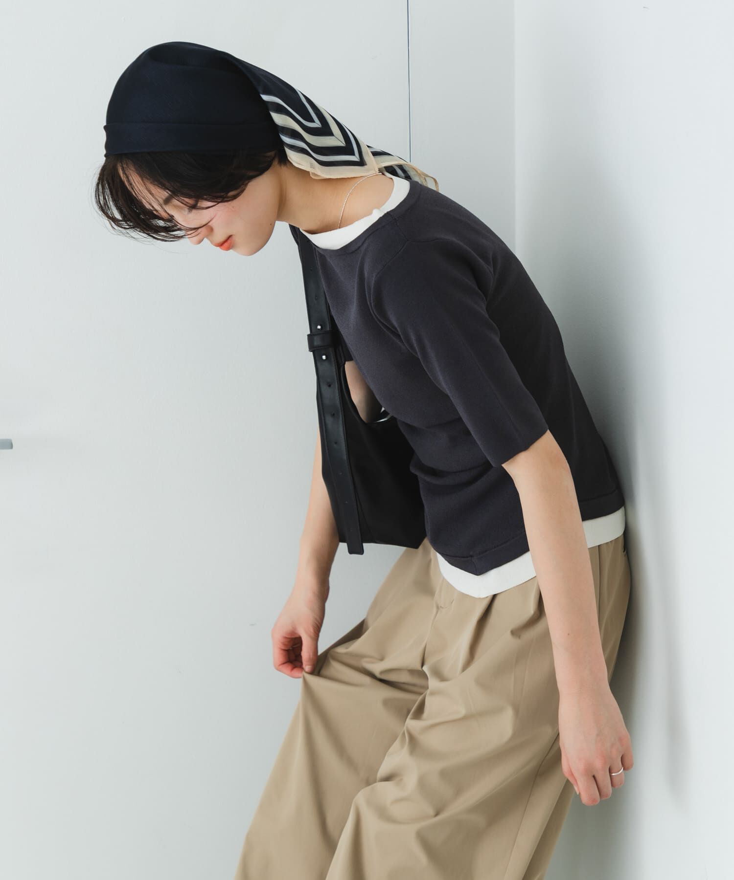 SENSE OF PLACE by URBAN RESEARCH「『洗濯可』レイヤードアシメセーター」|ニット・セーター|