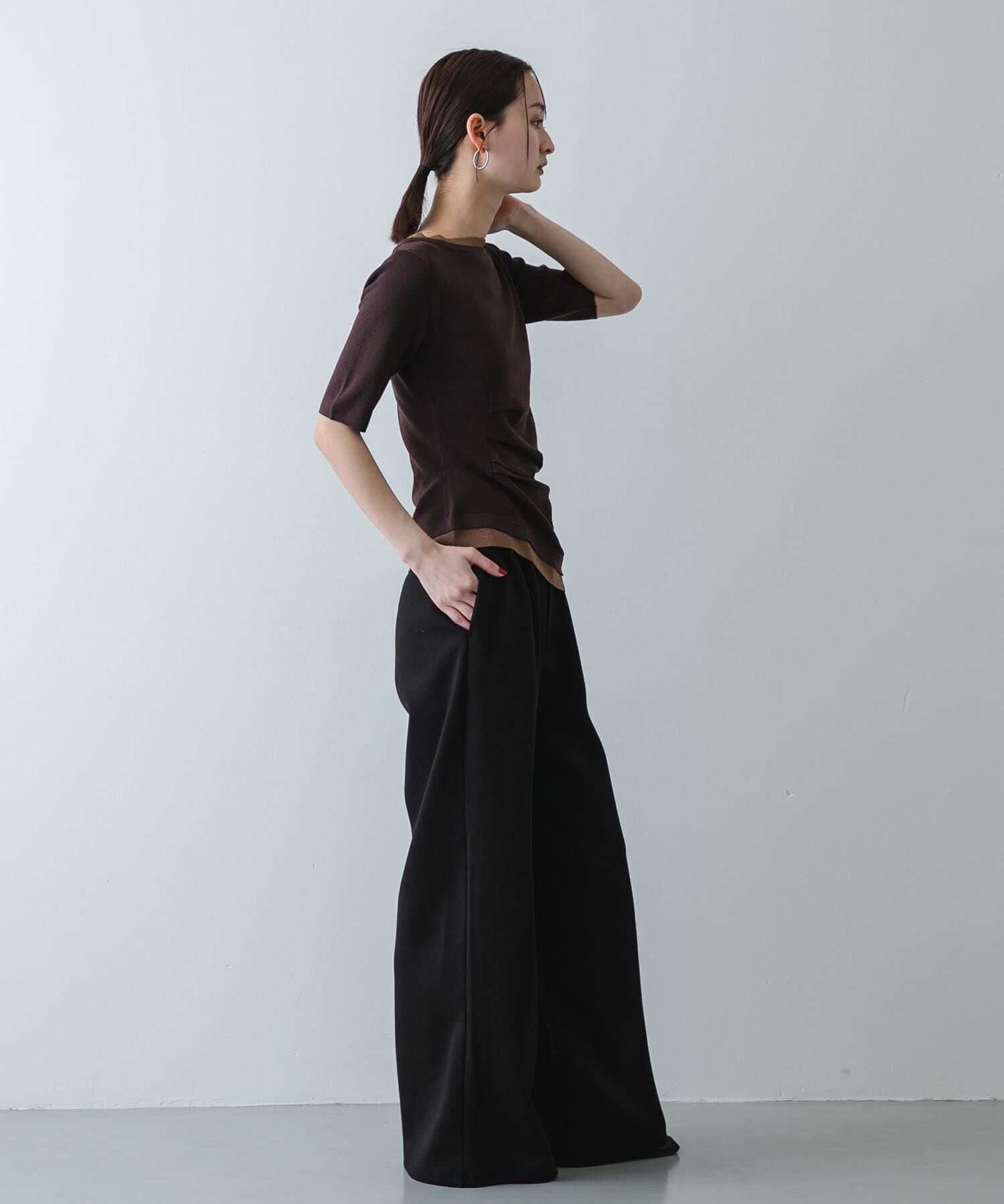 SENSE OF PLACE by URBAN RESEARCH「『洗濯可』レイヤードアシメセーター」|ニット・セーター|