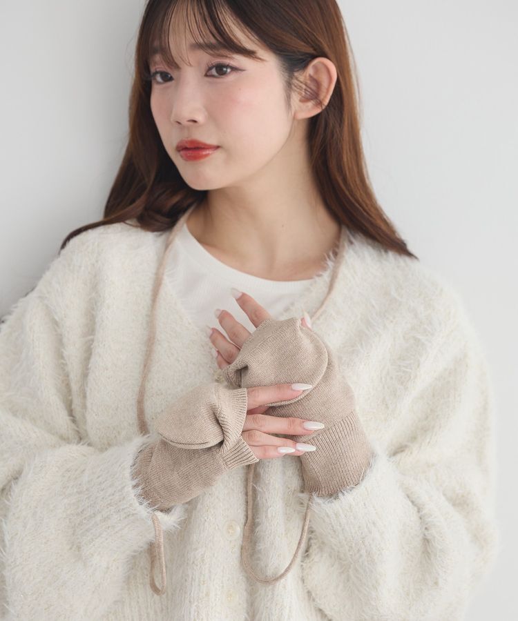 earth music&ecology「チャーム付きニットミトン」|その他|