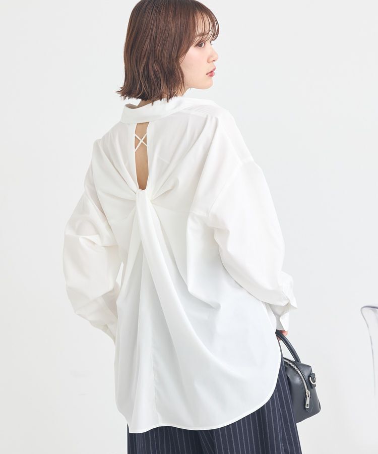 earth music&ecology「バックツイストオーバーシャツ」|シャツ・ブラウス|Off White