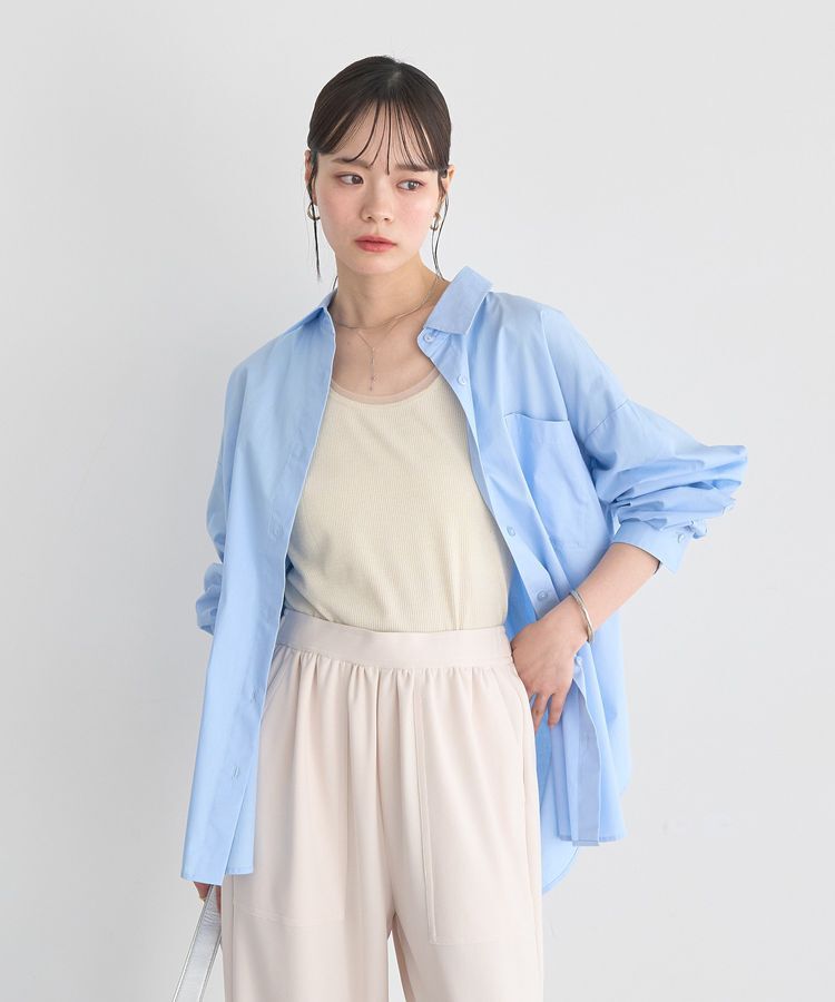 earth music&ecology「バックツイストオーバーシャツ」|シャツ・ブラウス|