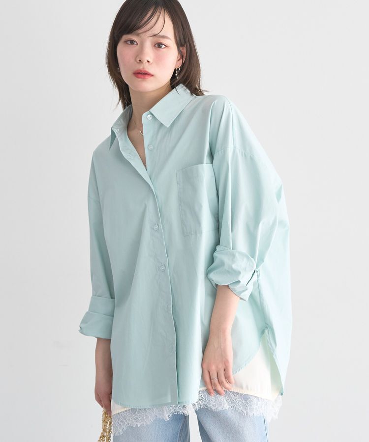 earth music&ecology「バックツイストオーバーシャツ」|シャツ・ブラウス|