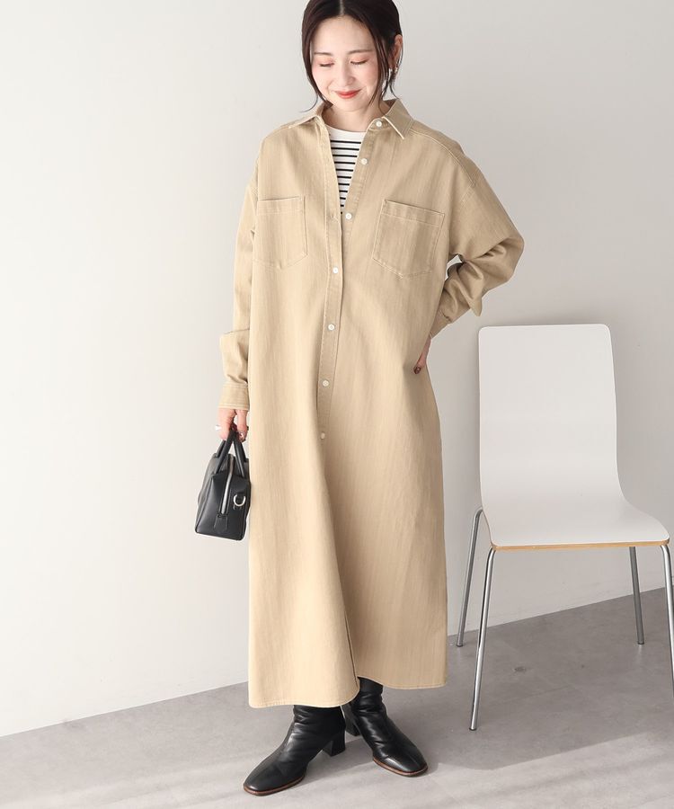 AMERICAN HOLIC「デニムシャツワンピース」|ワンピース|Beige
