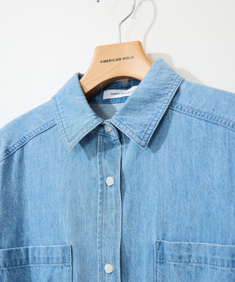 AMERICAN HOLIC「デニムシャツワンピース」|ワンピース|