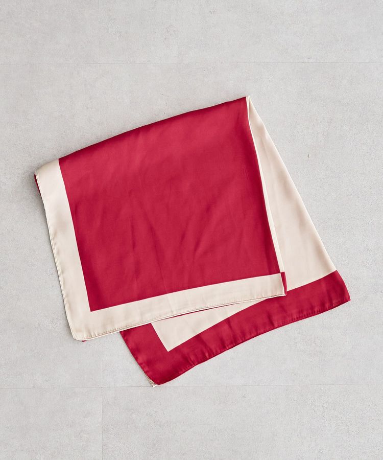 Green Parks「・スクエアパターンスカーフ 70&times;70」|バンダナ・スカーフ|Red