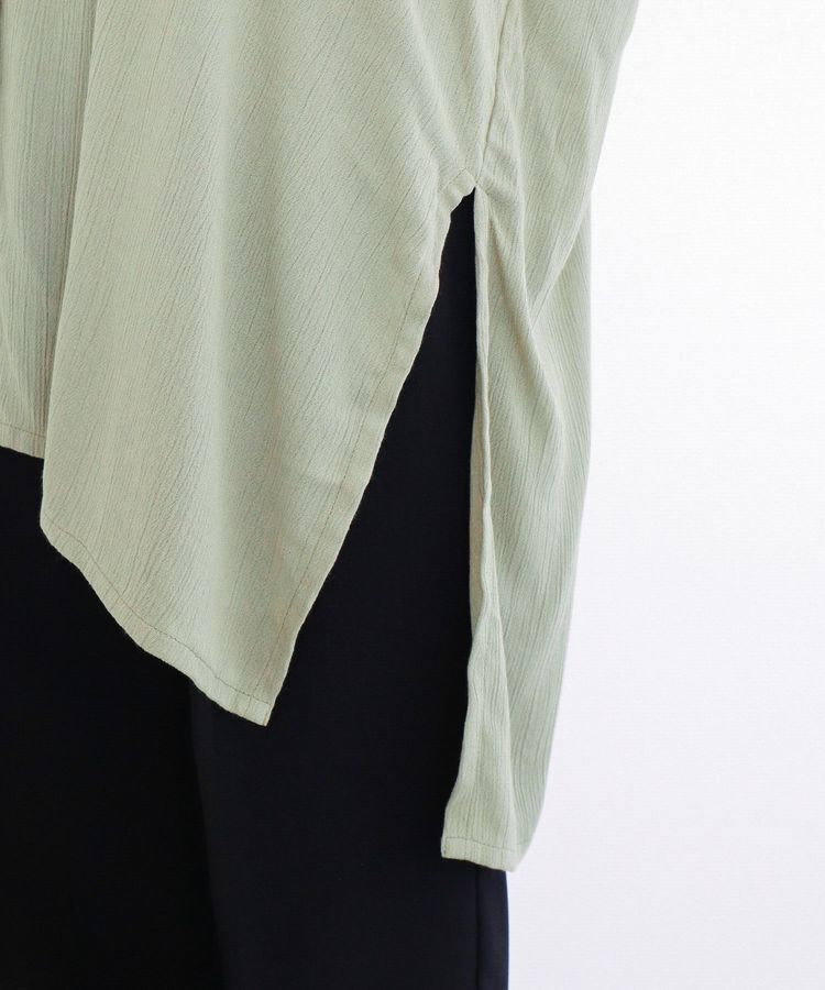 Green Parks「ターンバック長袖レーヨンチュニック」|チュニック|