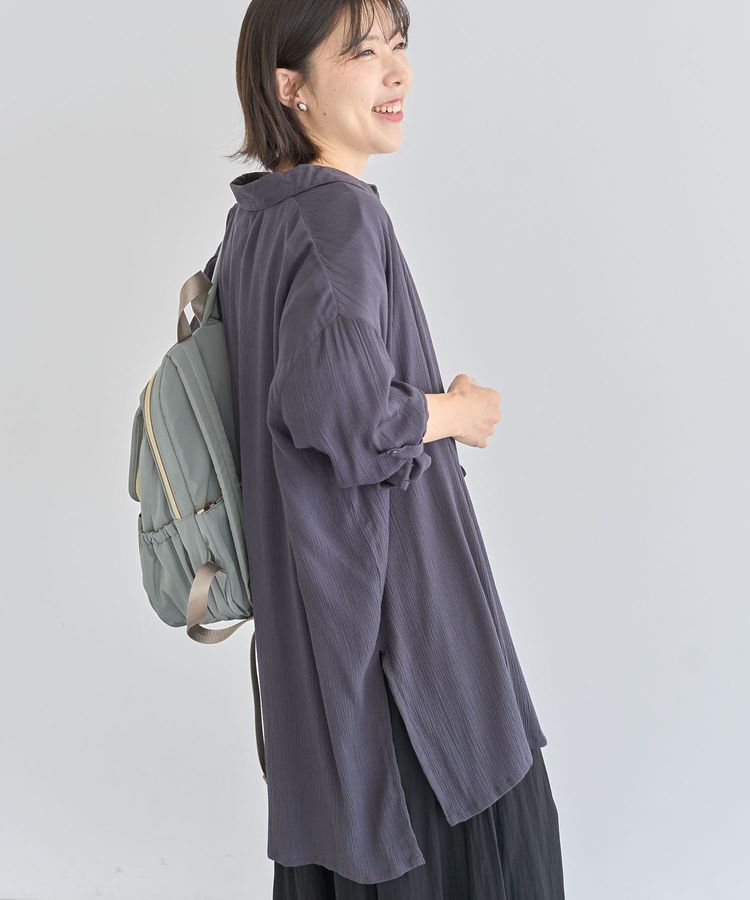 Green Parks「ターンバック長袖レーヨンチュニック」|チュニック|