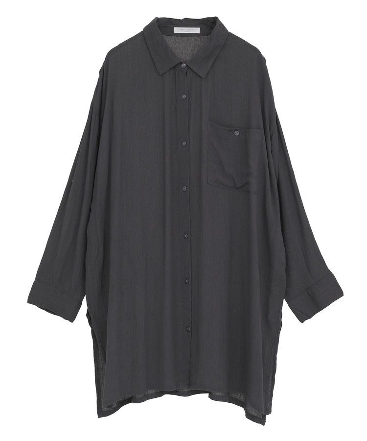 Green Parks「ターンバック長袖レーヨンチュニック」|チュニック|