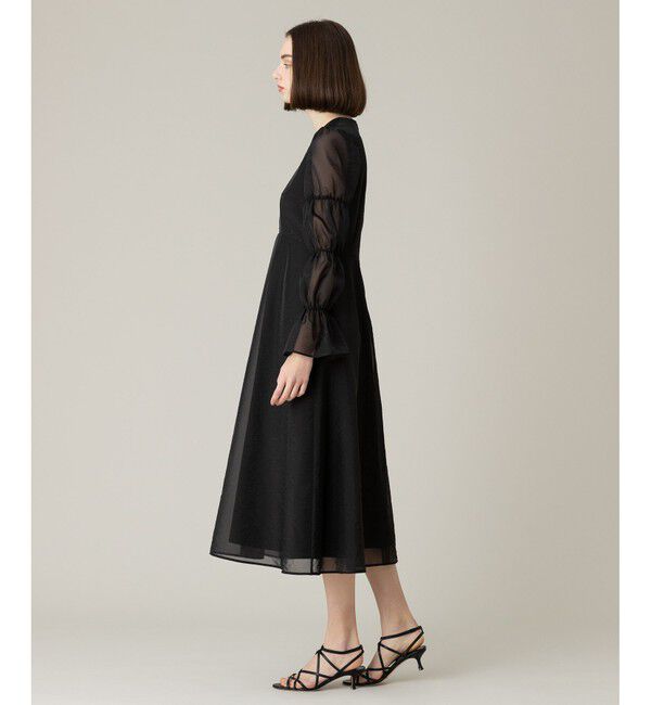 LOULOU WILLOUGHBY「【LOULOU WILLOUGHBY】ギャザーシフォンスリーブワンピース」|ワンピース|