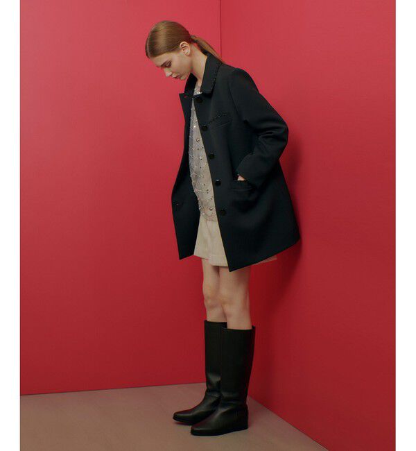 LOULOU WILLOUGHBY「【LOULOU WILLOUGHBY】トリプルクロスステンカラーコート」|ダッフルコート|